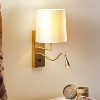 Hufnagel Applique murale Havanna avec bras de lecture LED blanc crème