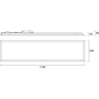 Sylvania START recessed LED panel, white, 120 x 30 cm, DALI, CCT 33 W, UGR19