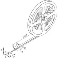 Hera LED strip Basic-Tape F, IP54, 4,000K, length 500cm