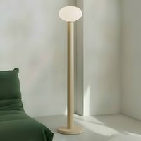 ALDEX Golvlampa Flo, beige, höjd 138 cm, 1 lampa, glas