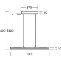 HerzBlut LED-hänglampa Hermann, oljad ek, upp/ner