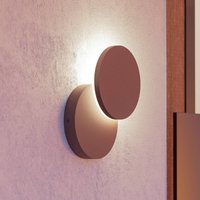 EGLO LED-utomhusvägglampa Pedersano, rostfärgad, Ø 14 cm metall