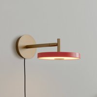 UMAGE LED-vägglampa Asteria Short, rosé, 25 cm, stickpropp