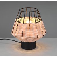 Reality Leuchten Borka table lamp rattan and cage, natural