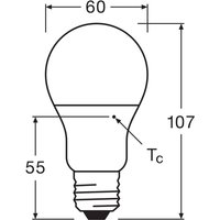 OSRAM LED bulb opal E27 8W 827 6-pack