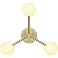 Nordlux Taklampa Contina, mässingsfärgad, Ø 48 cm, metall/glas