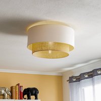 Duolla Plafonnier Boho, Ø 45 cm écru/jute