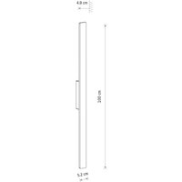 Nowodvorski Lighting LED-vägglampa Demi M, tegelröd, aluminium, höjd 100 cm, IP54