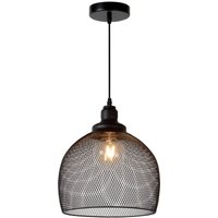 Hängeleuchte Mesh, einflammig, schwarz, Ø 28 cm