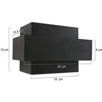 Steinhauer LED-vägglampa Muro 3368, svart, upp/ner, G9, 2 700 K