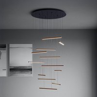 Stars of Light LED-hængelampe Lindoza sort 44 cm med 12 lyskilder