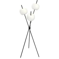 kdln LED-golvlampa Kushi, svart, höjd 140 cm