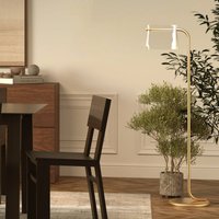 Maytoni golvlampa Cabaret, mässing, höjd 126,5 cm
