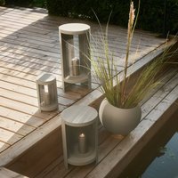 AYTM Ora lantern, grey-brown, height 58.4 cm, glass, aluminium