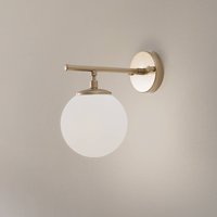 Opviq Roe wall light, gold-coloured, glass, height 24 cm, E14