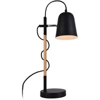 Viokef Eddie table lamp, made of steel and wood, black