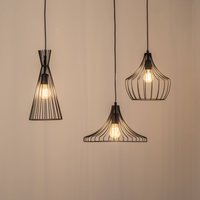 Opviq Pendant light Mezopotamya N-1291 3-bulb black
