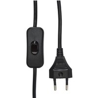 PR Home Lampe de table Solo, noir/blanc, hauteur 55 cm, tissu