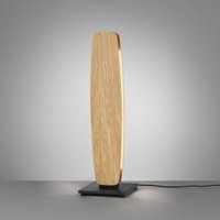 Quitani lampe de table LED Persida, hauteur 50 cm, chêne, 2.700 K