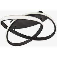 Reality Leuchten LED-taklampa Course, matt svart, 3.000 K, Ø 45 cm