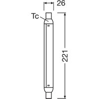 OSRAM LED tube bulb S15, S19, 22.1 cm, 4 W, 2,700 K