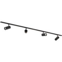 Lindby Schienensystem Linaro Ø7cm, 4-flg., LED, schwarz, CCT