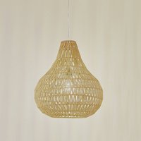 Lindby hänglampa Miryam, naturligt hamparep, Ø 40 cm