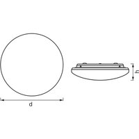 OSRAM LED-taklampa med sensor ORBIS IP44, Ø 30 cm, vit