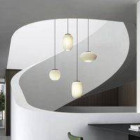 Carpyen Mei pendant light, vertical oval lampshade, black