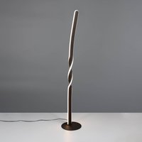Reality Leuchten LED-golvlampa Ginko, svart matt, metall, höjd 110 cm