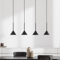 TK Lighting Cono Mini pendant light, 4-bulb, black GU10