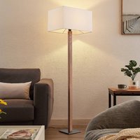Lucande Heily floor lamp, angular, white