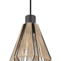 EGLO Hänglampa Adwickle, tre skärmar av naturgarn