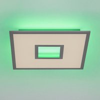 JUST LIGHT. GmbH Recess LED ceiling light, remote control RGBW