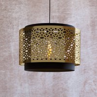 EGLO Sandbach pendant light in black and brass
