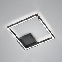 Knapstein Yoko LED ceiling light, up/down, 40x40 cm, black