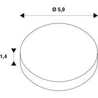 SLV Dekoring Light Eye 90, doré mat, Ø 6 cm, métal