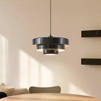 Lindby Tivra pendant light, black, Ø 35 cm, metal, E27