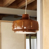 MARKET SET pendellampa Jimmy, Ø 38 cm, brun, keramik