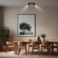 Briloner Ida ceiling spotlight, black, 2-bulb, plastic/metal