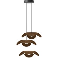 UMAGE Forget Me Not medium pendant lamp, 3-bulb, dark oak
