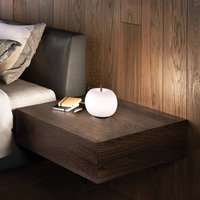 kdln Kushi table lamp, copper/white, Ø 16 cm, glass