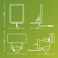 Philips LED-solcellspotlampa Tylus, vit, 5 000 K, sensor
