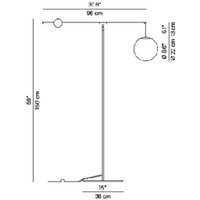 Luceplan Malamata lampe sur pied, laiton brossé