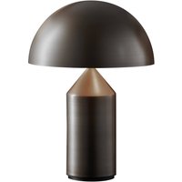 Oluce Tischleuchte Atollo, bronzefarben, Alu, Ø 25 cm