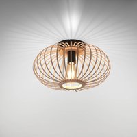 JUST LIGHT. GmbH Racoon wooden ceiling lamp, thin struts, Ø 40cm
