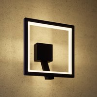 Lucande Square LED-vägglampa, antracit, metall, IP65