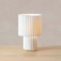 Markslöjd Lampe à poser Catis, blanc, 32 cm de haut, textile, E27