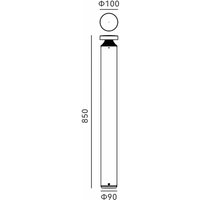Molto Luce LED path lamp Mona, Ø 10 cm, aluminium, height 85 cm