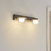 Applique murale LED OSRAM ORBIS FLAME, noire, à 2 lampes, CCT IP44